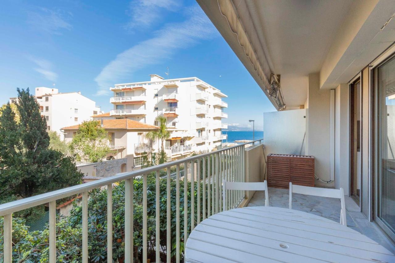 Chez J-P - 100M Beach 2-4Pers Terrace Sea View Pool Garage Antibes Eksteriør bilde